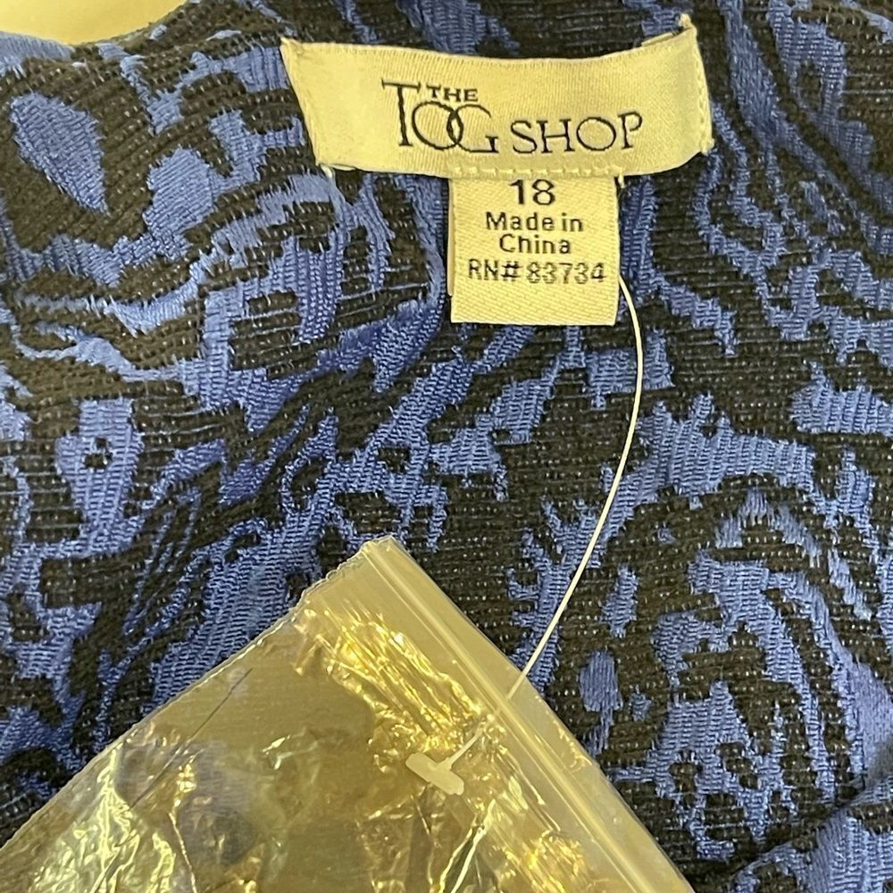 The TOG Shop blue black button jacket size 18 new - Picture 5 of 6